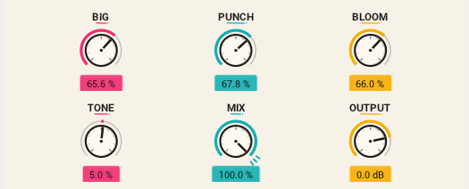 Big Up main controls