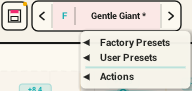 Big Up preset menu
